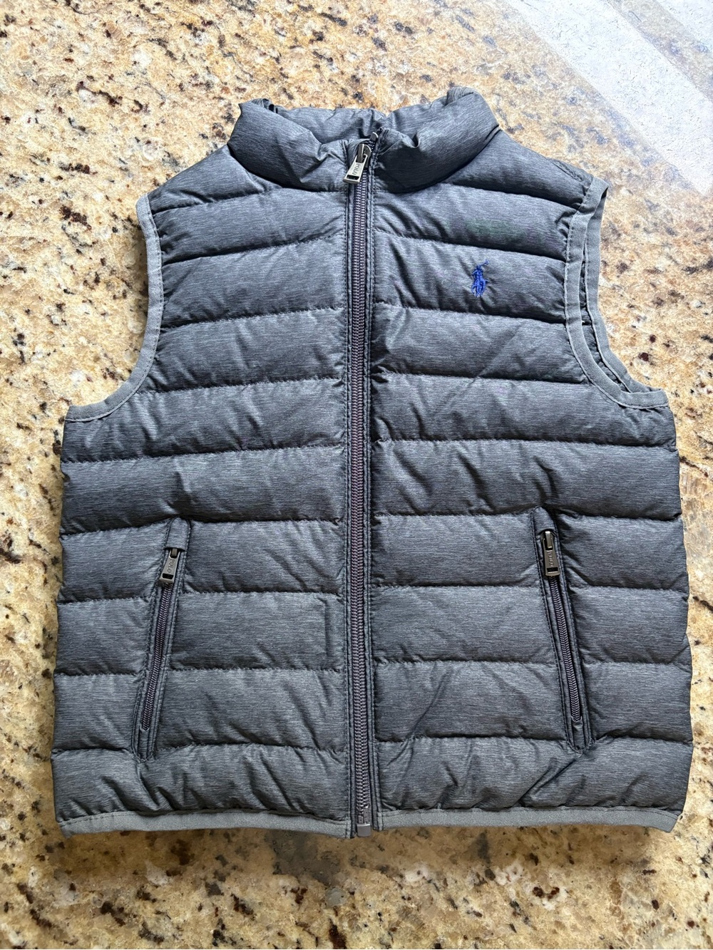 Polo by Ralph Lauren Boys' Gray Quilted Puffer Vest- Size 4T
